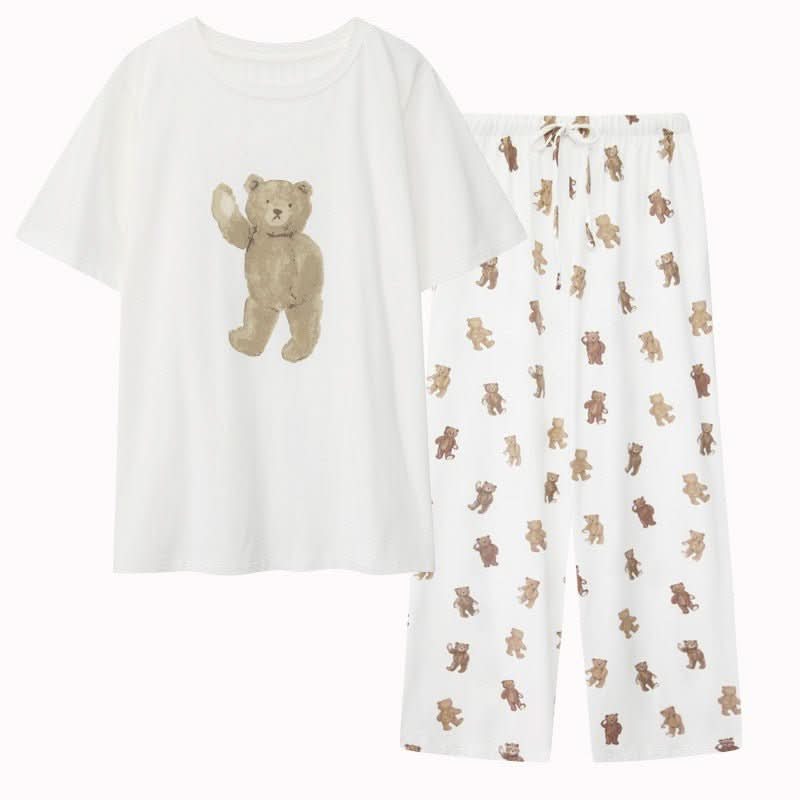 Short - sleeved Trousers Pajamas Suit Sweet Princess Homewear - Eshtree