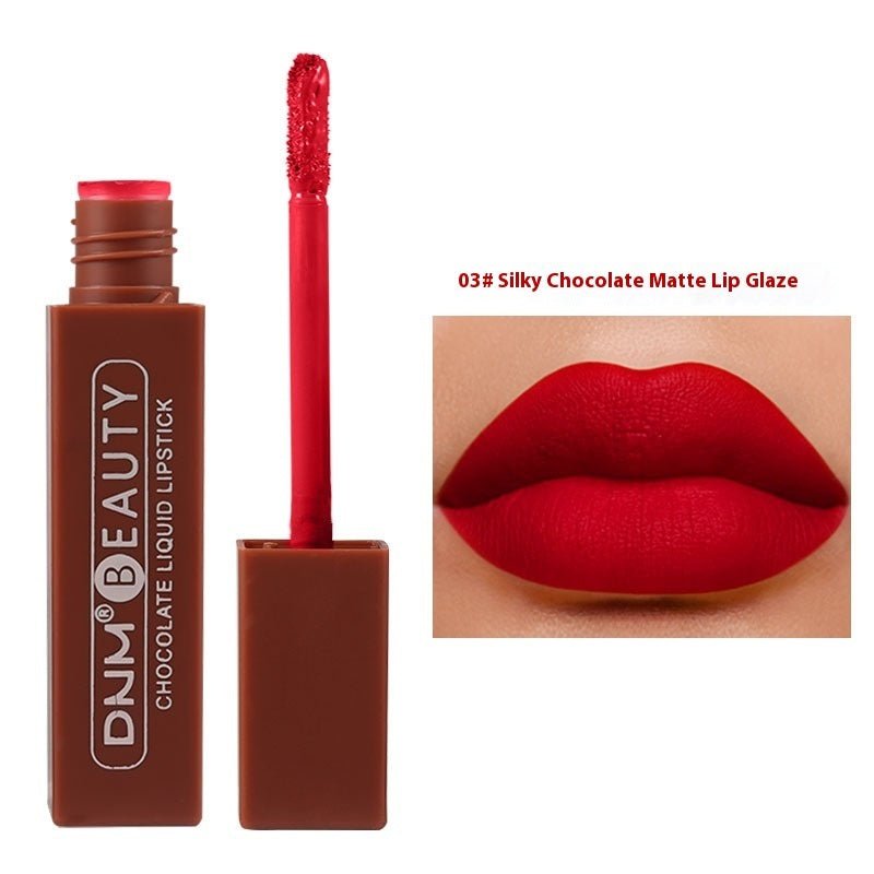 Silky No Stain On Cup Chocolate Lip Lacquer Long - lasting Matte Waterproof - Eshtree