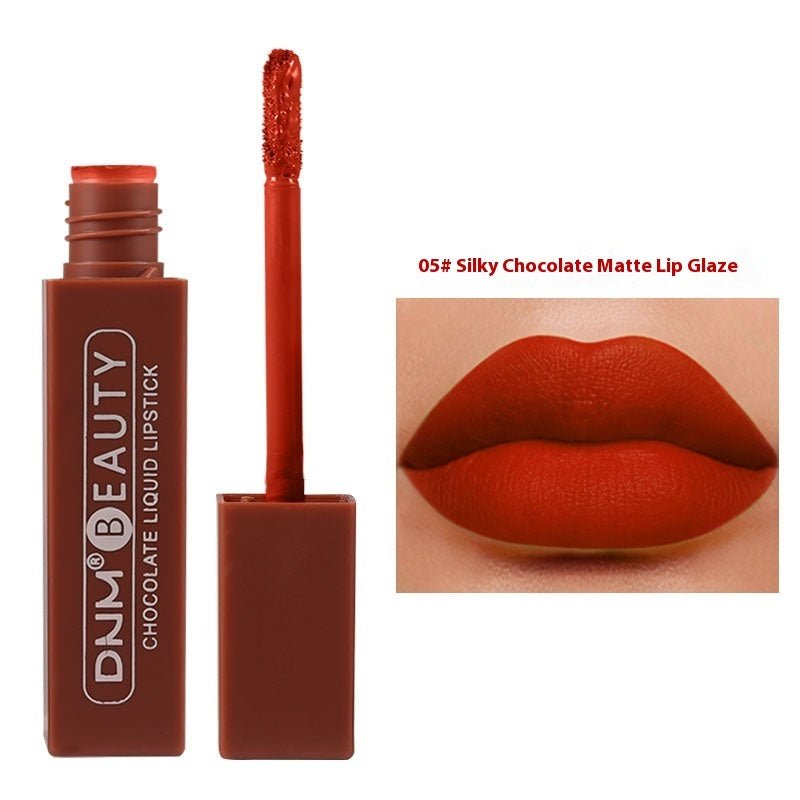 Silky No Stain On Cup Chocolate Lip Lacquer Long - lasting Matte Waterproof - Eshtree