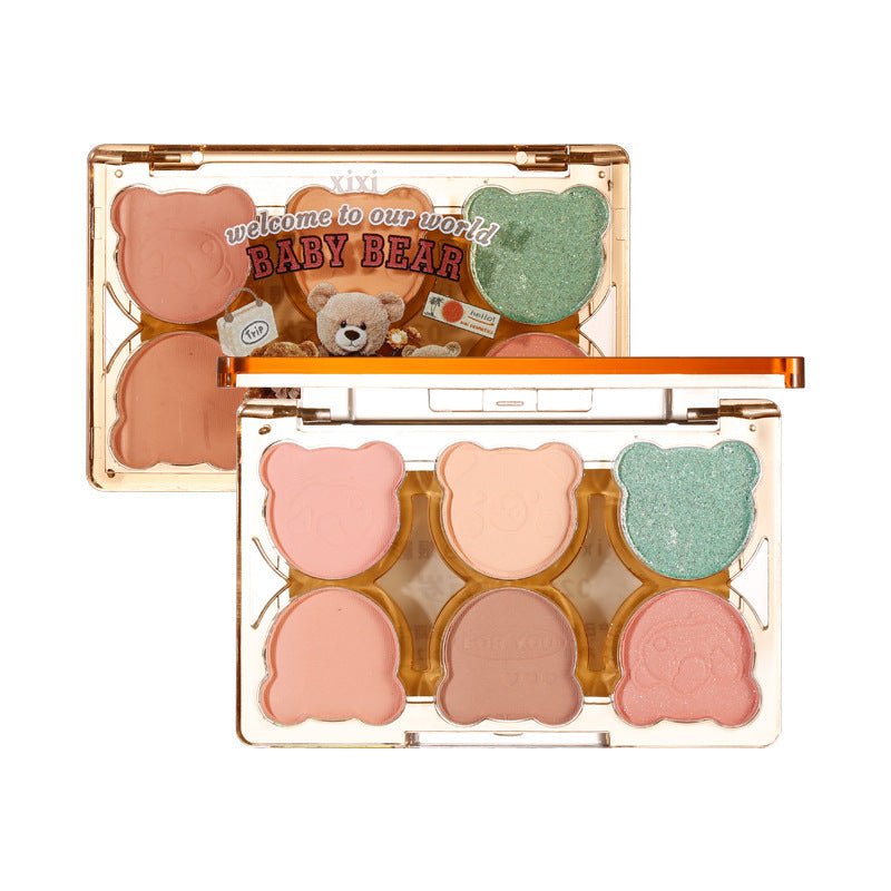 Six Color Eyeshadow Cool Diamond In The Debris Contrast Color Makeup Smoky Cut - off Eye Makeup - Eshtree