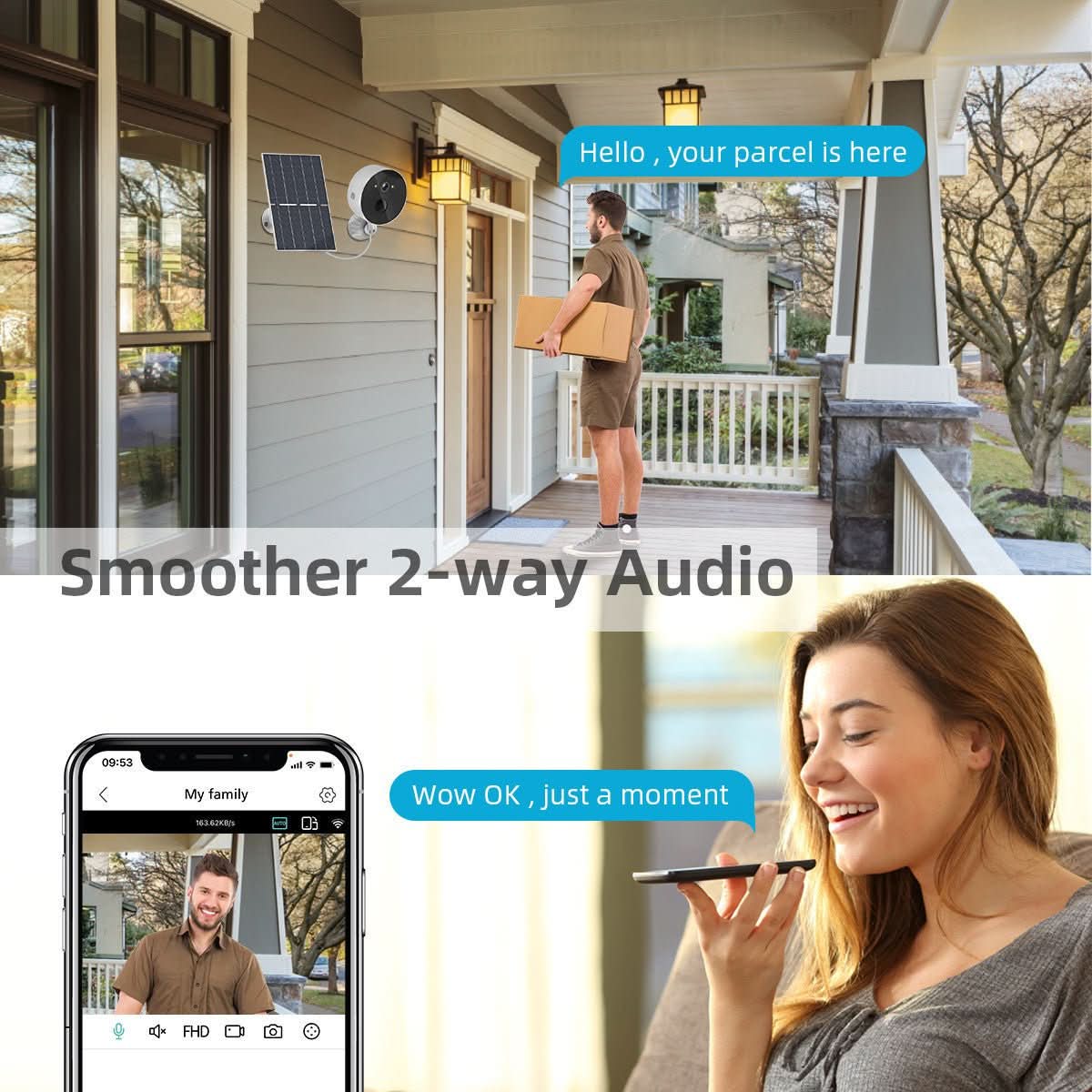 Solar Cell Monitoring Camera Outdoor Low Power Consumption - Eshtree