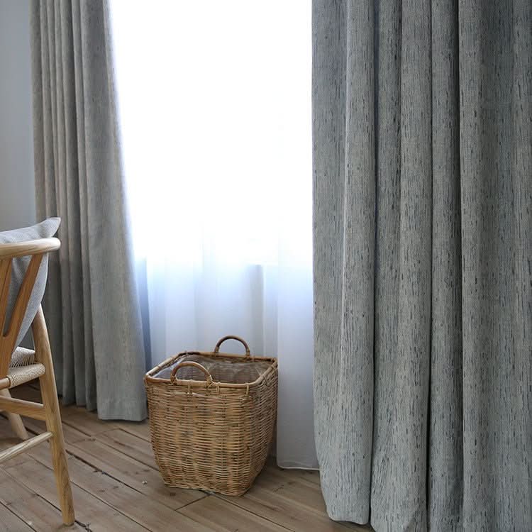 Solid color modern simple thick cotton curtain fabric - Eshtree