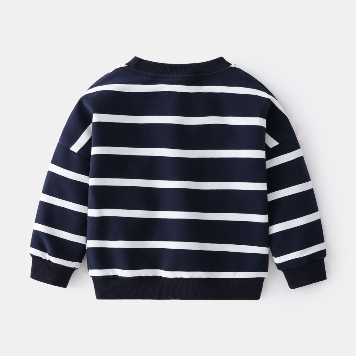 Spring Boys Striped Sweater Casual Loose Round Neck Pullover Sweater Cotton - Eshtree