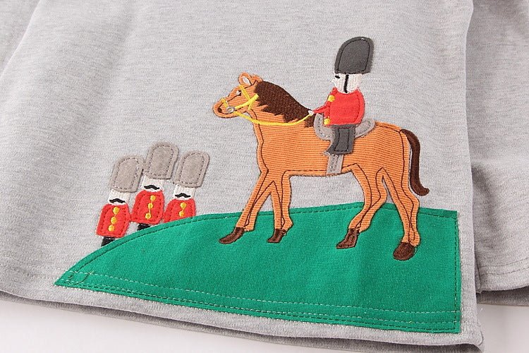 Spring Combed Cotton Long - Sleeved Boy T-Shirt - Eshtree