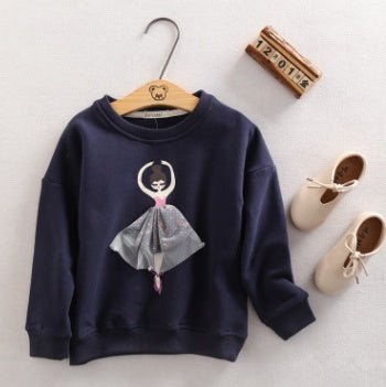 Spring new Korean children's clothing sweater plus velvet children's sweater cartoon casual girl sweater sports boy jacket - Eshtree
