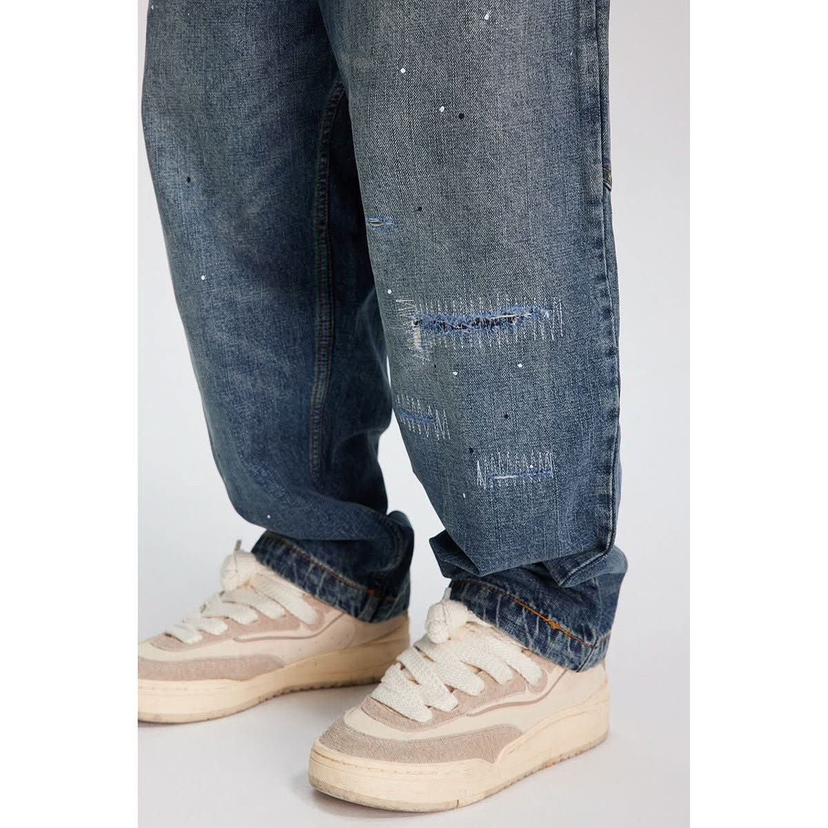 Spring New Versatile Loose Straight Washed Jeans - Eshtree
