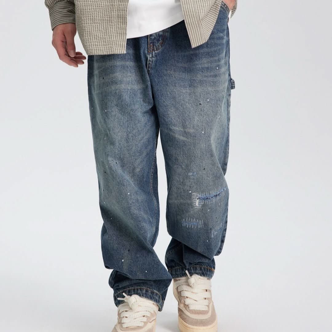 Spring New Versatile Loose Straight Washed Jeans - Eshtree