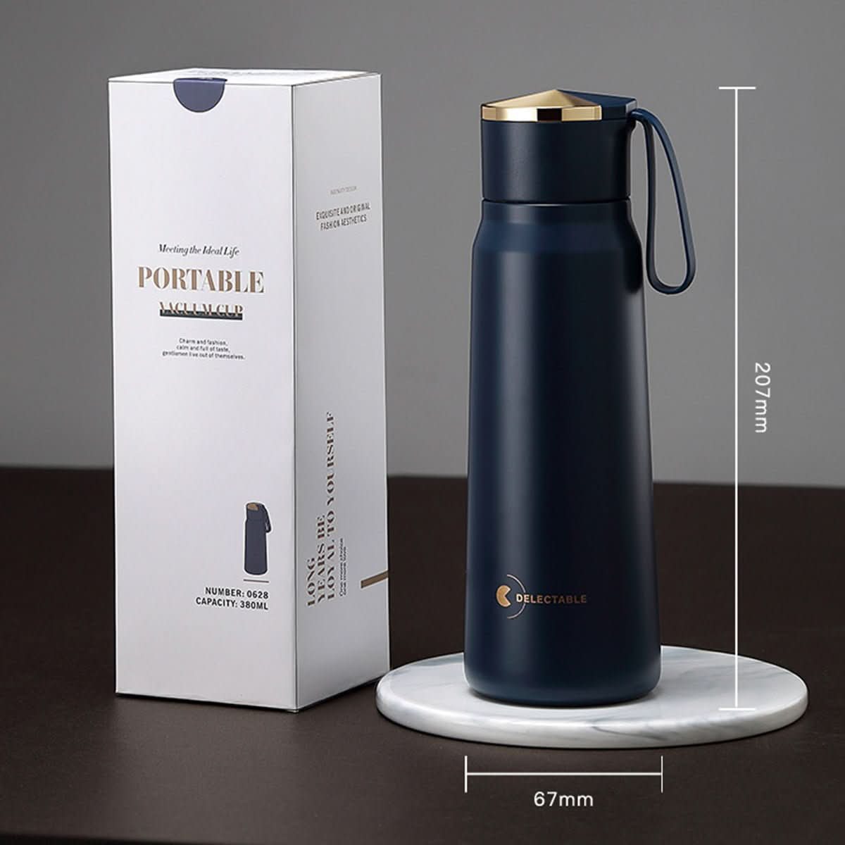 Stainless steel vacuum flask with handle - Eshtree