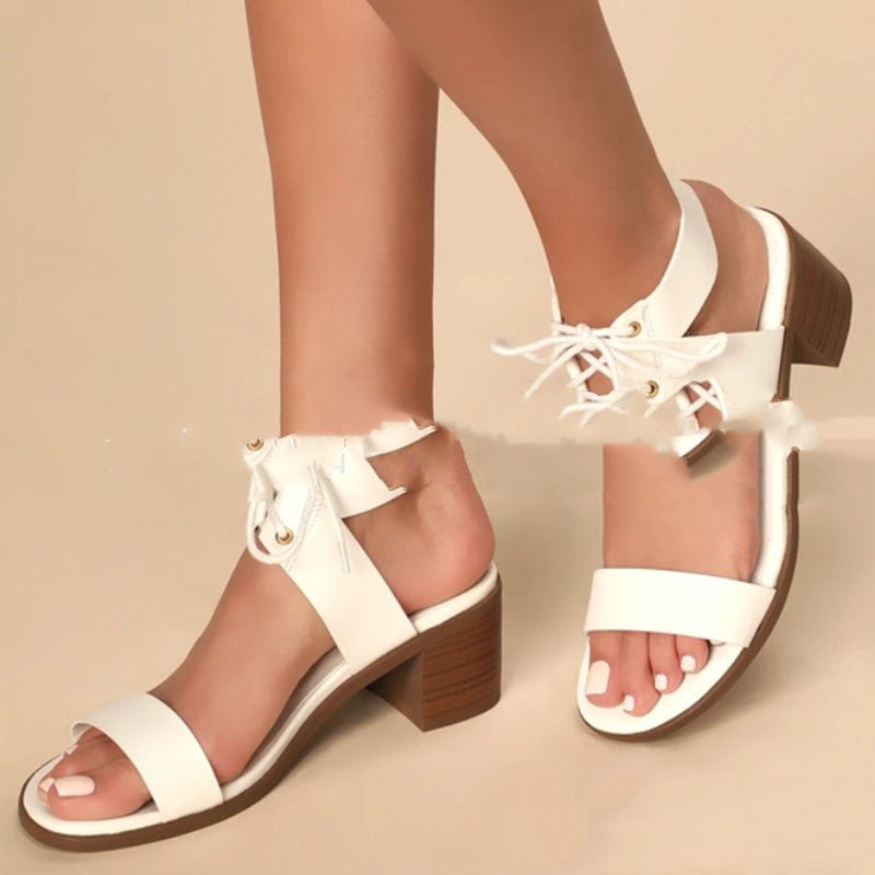 Standalone Stand With Thick Heels And High Heels With Fish Mouth Sandals For Women - Eshtree