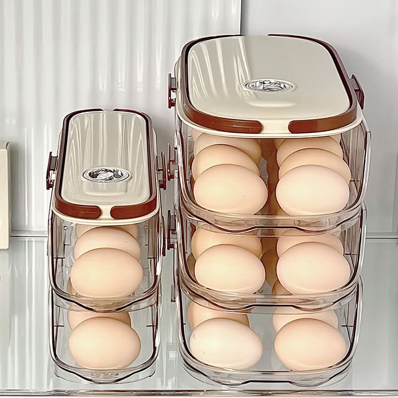 Storage Box Kitchen Refrigerator Multi - layer Transparent Egg Holder - Eshtree