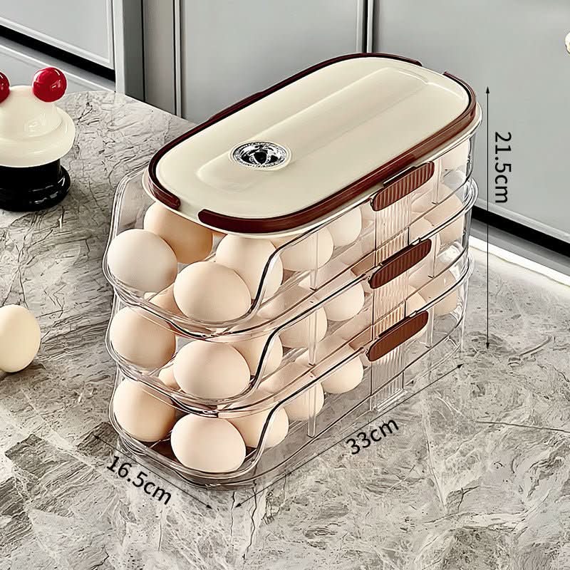 Storage Box Kitchen Refrigerator Multi - layer Transparent Egg Holder - Eshtree