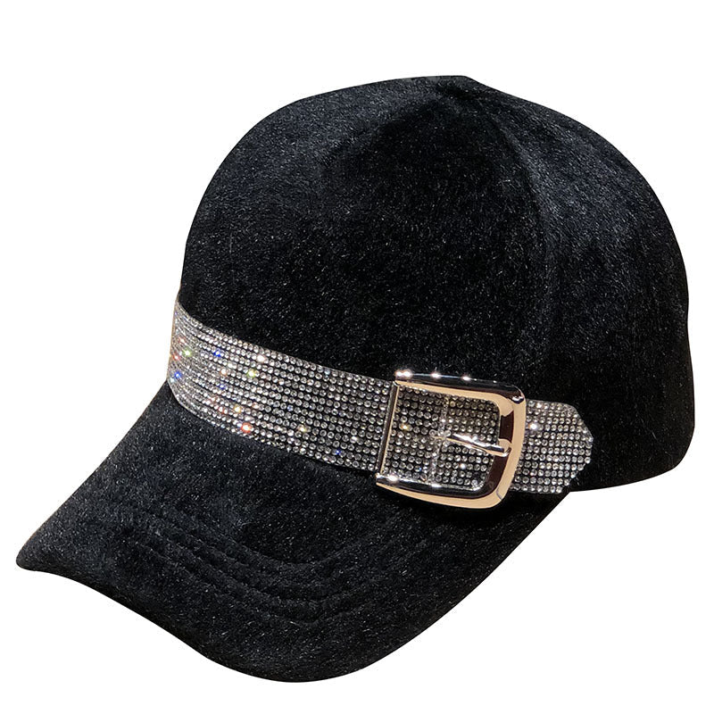 Street Fashion Diamond Baseball Korean Fashion Winter Warm Outdoor All - matching Peaked Cap - Eshtree