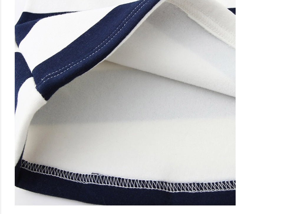 Striped Black And White Pullover Children's Long - sleeved Sweater - Eshtree