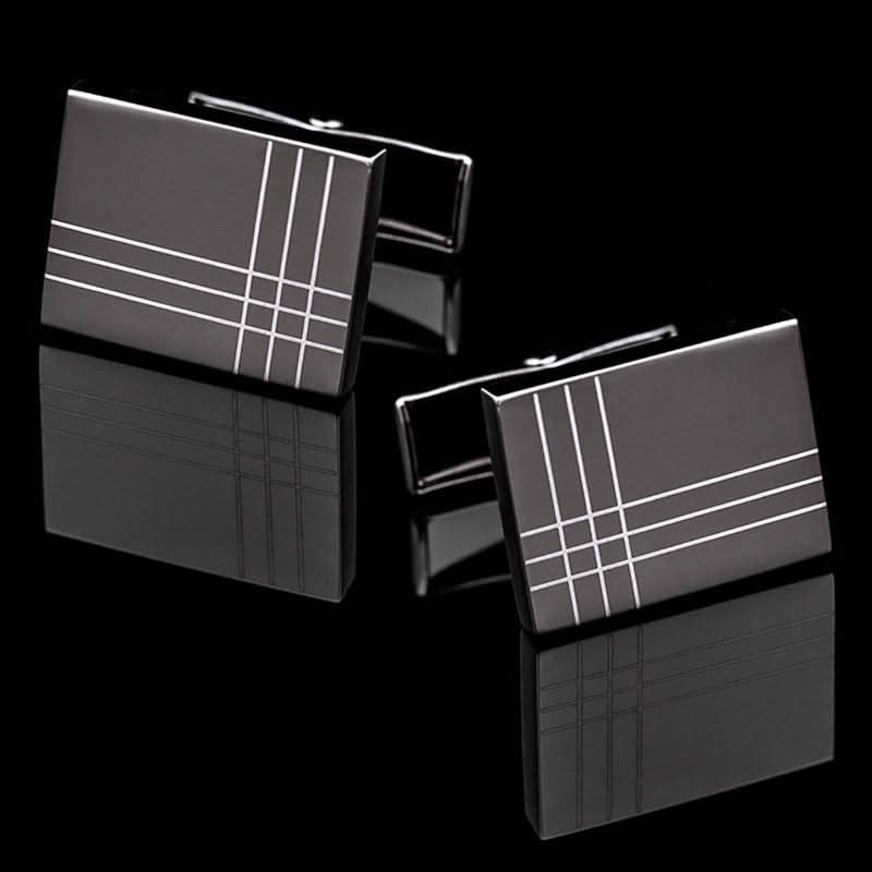 Striped men's French shirt cufflinks - Eshtree