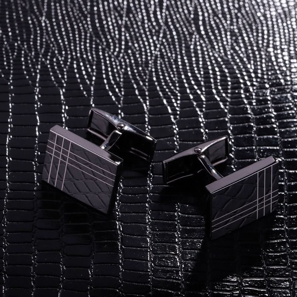 Striped men's French shirt cufflinks - Eshtree