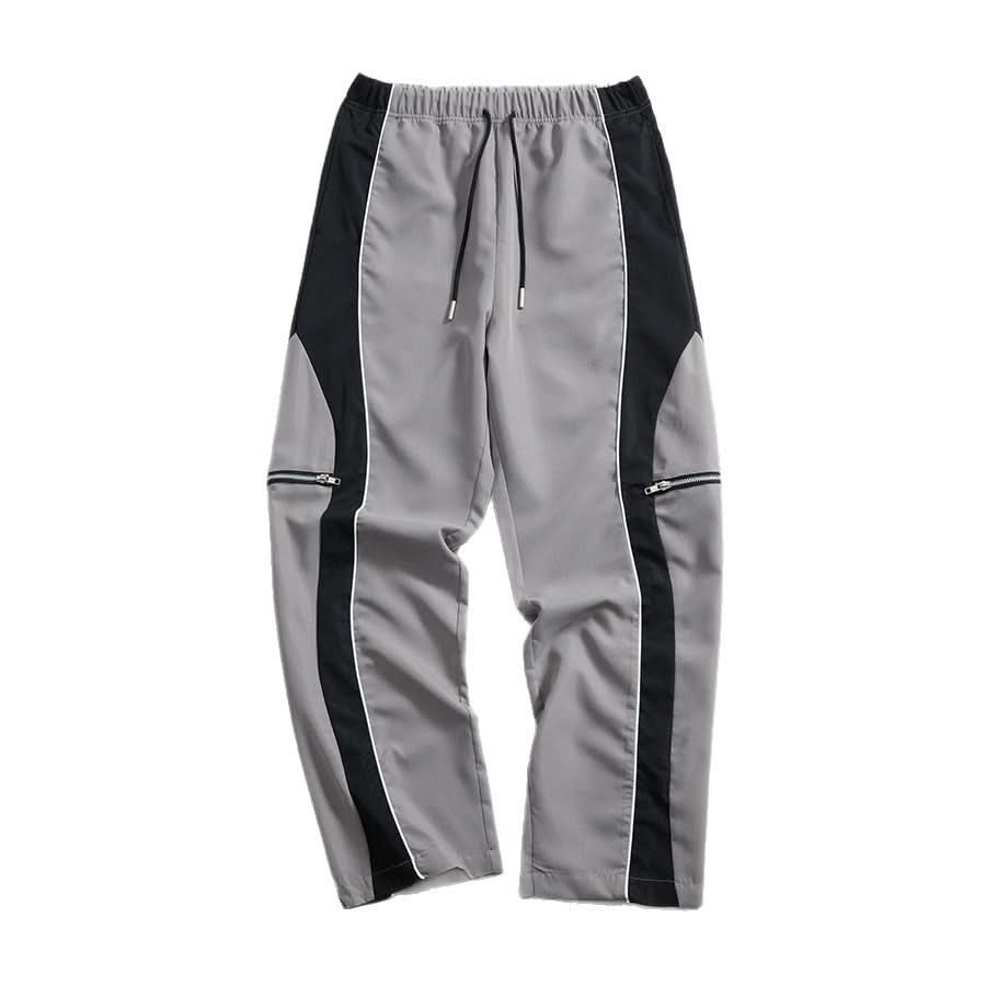 Stylish Casual Pants With A Personalized Patchwork Design And Trendy Zipper Detailing - Eshtree