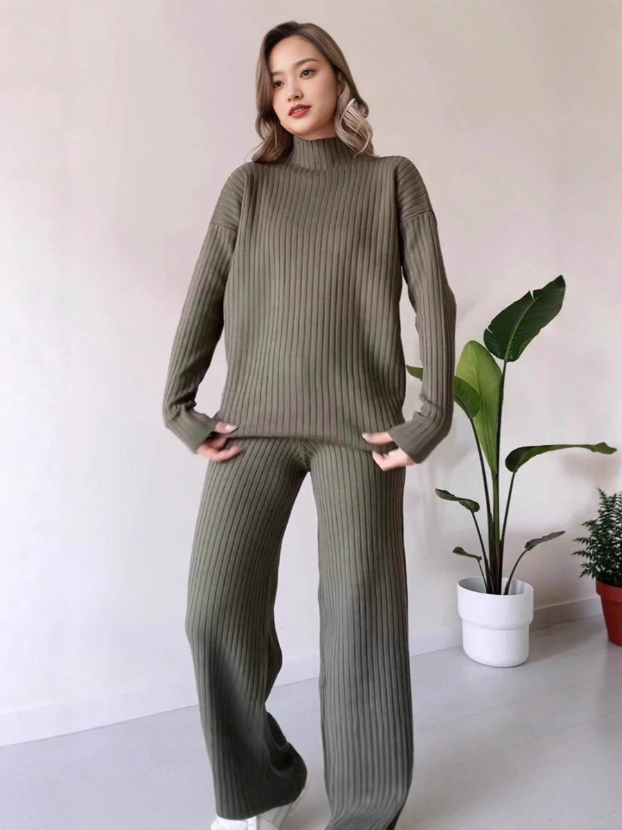 Stylish Minimalist Relaxed Fit Womens Long Sleeve Set - Eshtree