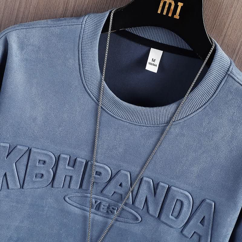 Suede Round Neck Sweater Loose Casual - Eshtree