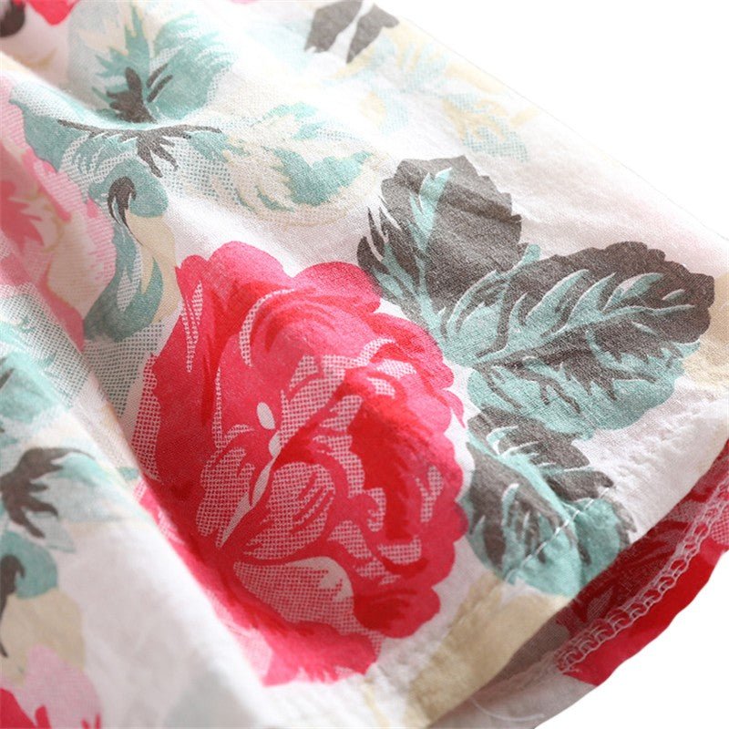 Summer Children Sleeveless Girl Denim Floral Dresses - Eshtree