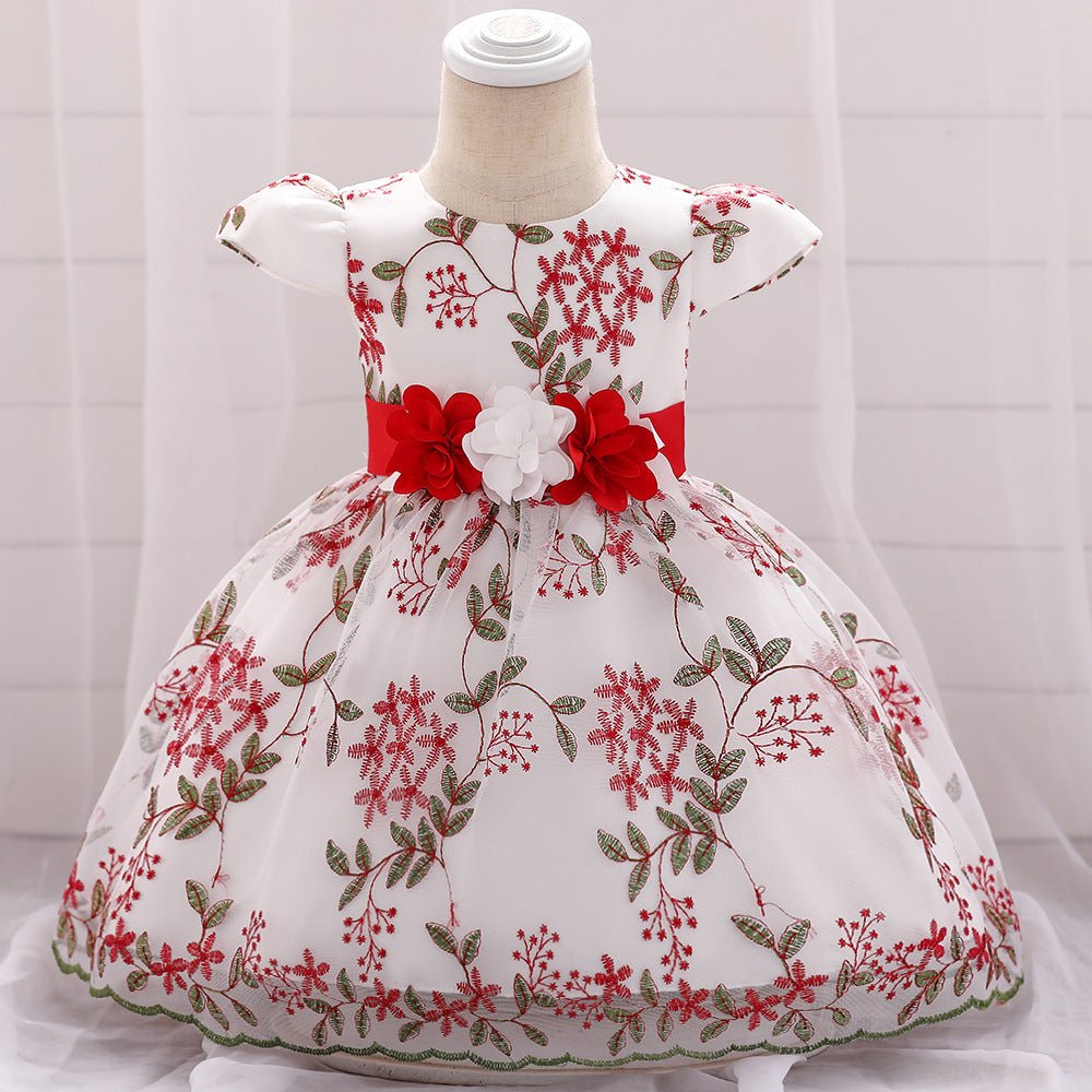 summer children's clothing new baby birthday party wedding dress skirt girls fluffy dress - Eshtree