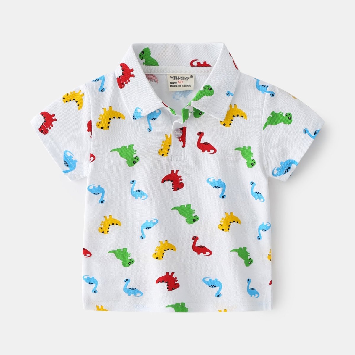 Summer Dinosaur Cartoon Print Boy Short Sleeve - Eshtree