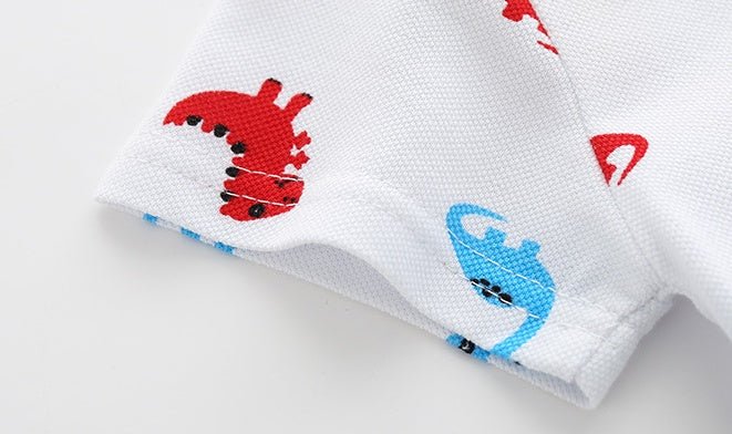 Summer Dinosaur Cartoon Print Boy Short Sleeve - Eshtree