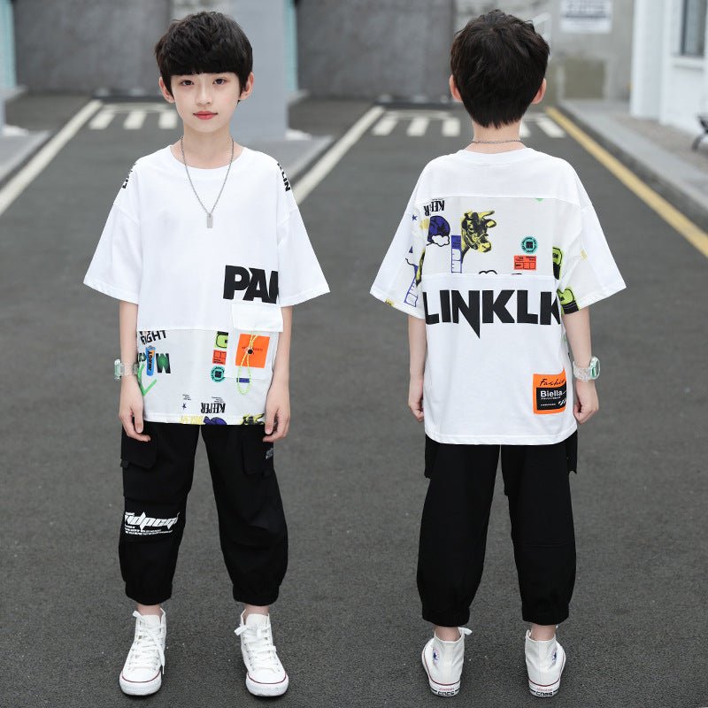 Summer Foreign Boy Handsome, Big Boy Two - piece Korean Style Trend - Eshtree