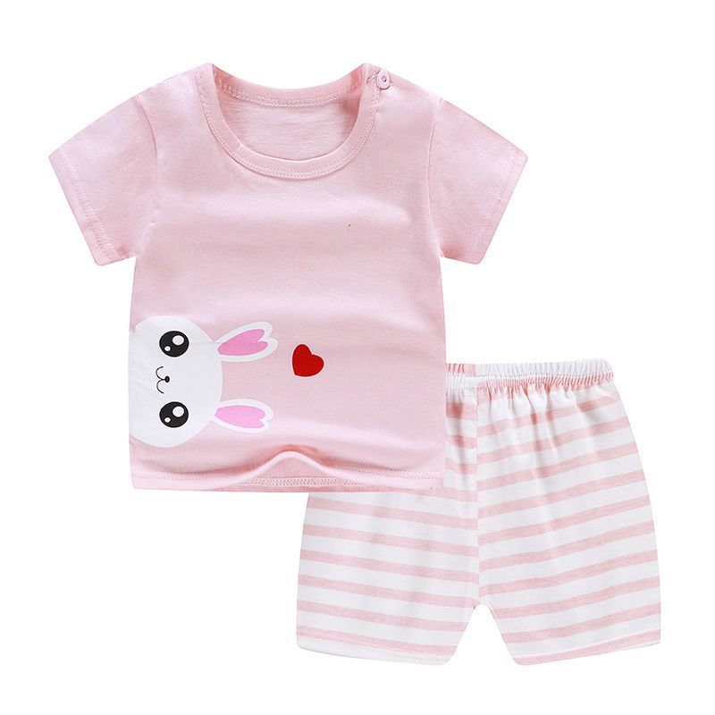 Summer Infant Newborn Baby Boy Clothes Children Clothing Set for Girls Kids T-Shirt Shorts 2PCS Outfits Cotton Casual Clothes - Eshtree