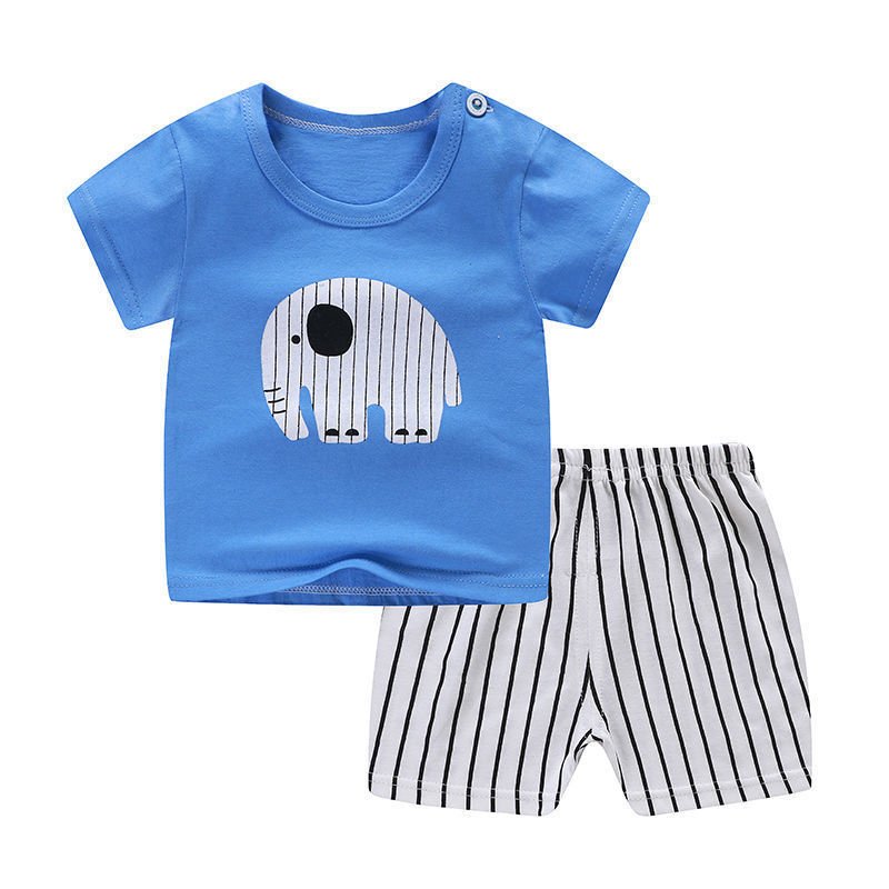 Summer Infant Newborn Baby Boy Clothes Children Clothing Set for Girls Kids T-Shirt Shorts 2PCS Outfits Cotton Casual Clothes - Eshtree
