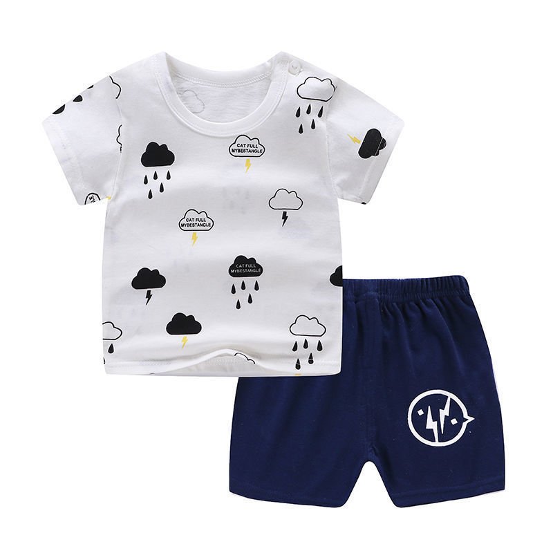 Summer Infant Newborn Baby Boy Clothes Children Clothing Set for Girls Kids T-Shirt Shorts 2PCS Outfits Cotton Casual Clothes - Eshtree