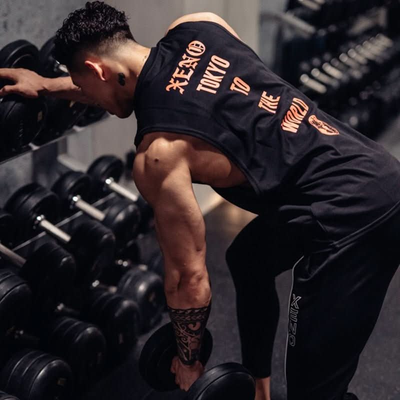 Summer Men's Sleeveless Fitness T-shirt Training Vest - Eshtree