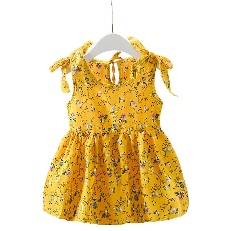 Summer New Girls' Dresses Baby Sleeveless Floral Skirts Children's Skirts - Eshtree