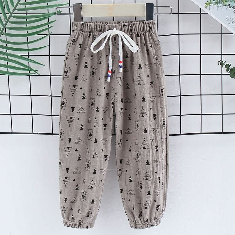 Summer New Korean Children's Clothing Children's Mosquito Pants, Western - Style Printed Casual Pants For Boys And Girls - Eshtree