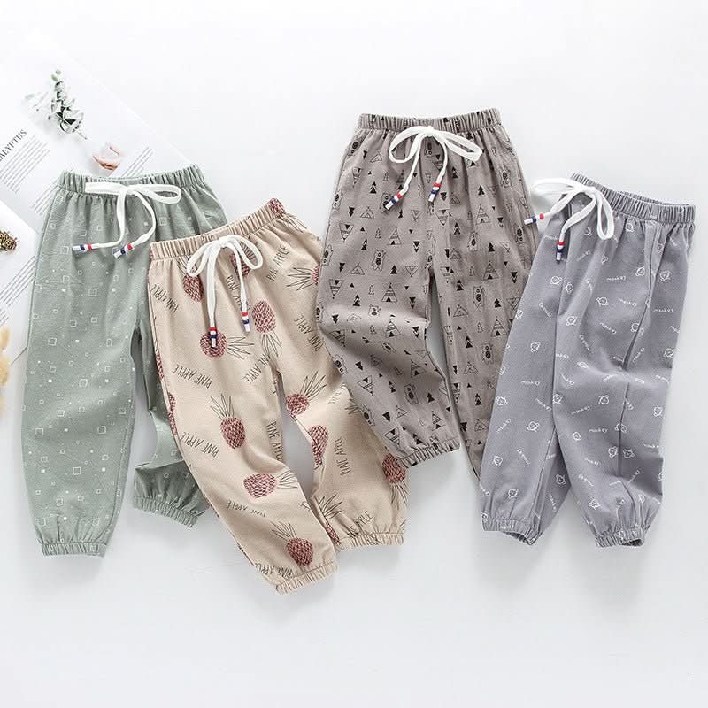 Summer New Korean Children's Clothing Children's Mosquito Pants, Western - Style Printed Casual Pants For Boys And Girls - Eshtree