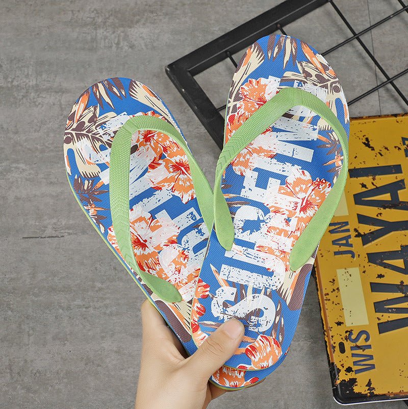 Summer New Style Beach Flip Flops Casual Men's Flip Flops Outer Wear Beach Slippers Sandals - Eshtree