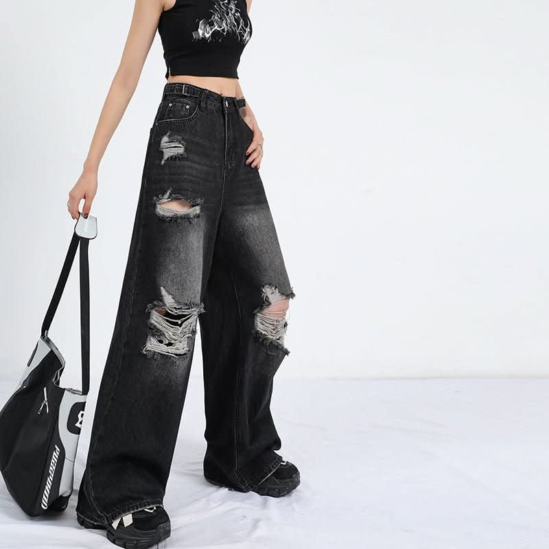 Summer Straight Loose Mop Wide Leg Pants - Eshtree