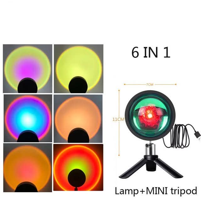 Sunset Projection Lamp Rainbow Atmosphere Night Light - Eshtree