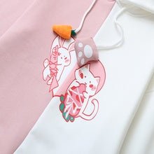 Sweet and versatile love rabbit hair Hoodie - Eshtree