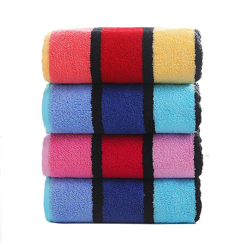 Thickened Color Striped Face Towel Absorbent Soft Cotton Couple Models - Eshtree