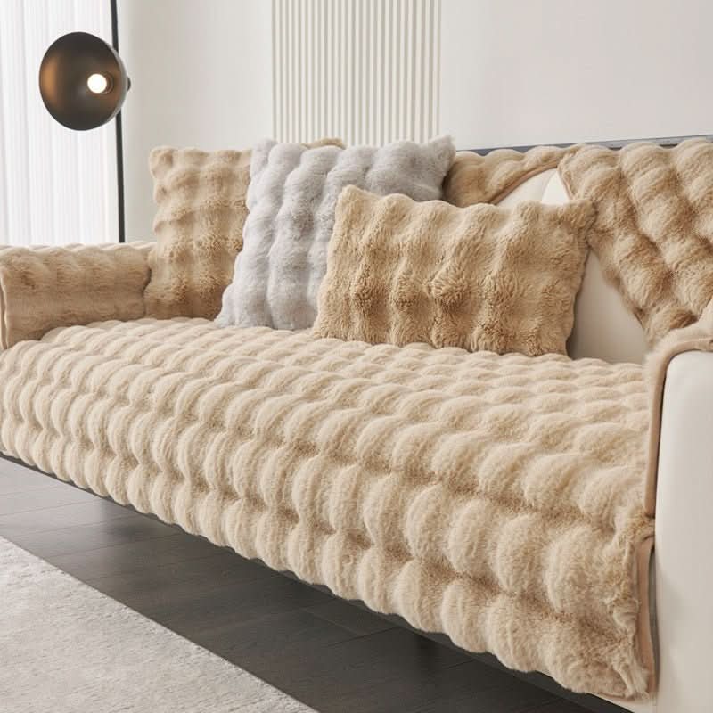 Thickened Rabbit Plush Sofa Cushion Wholesale Winter Thermal Non - slip Sofa Cushion - Eshtree