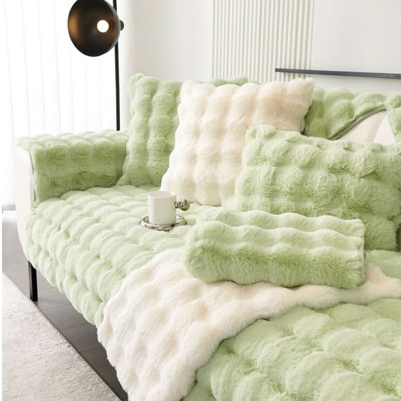 Thickened Rabbit Plush Sofa Cushion Wholesale Winter Thermal Non - slip Sofa Cushion - Eshtree