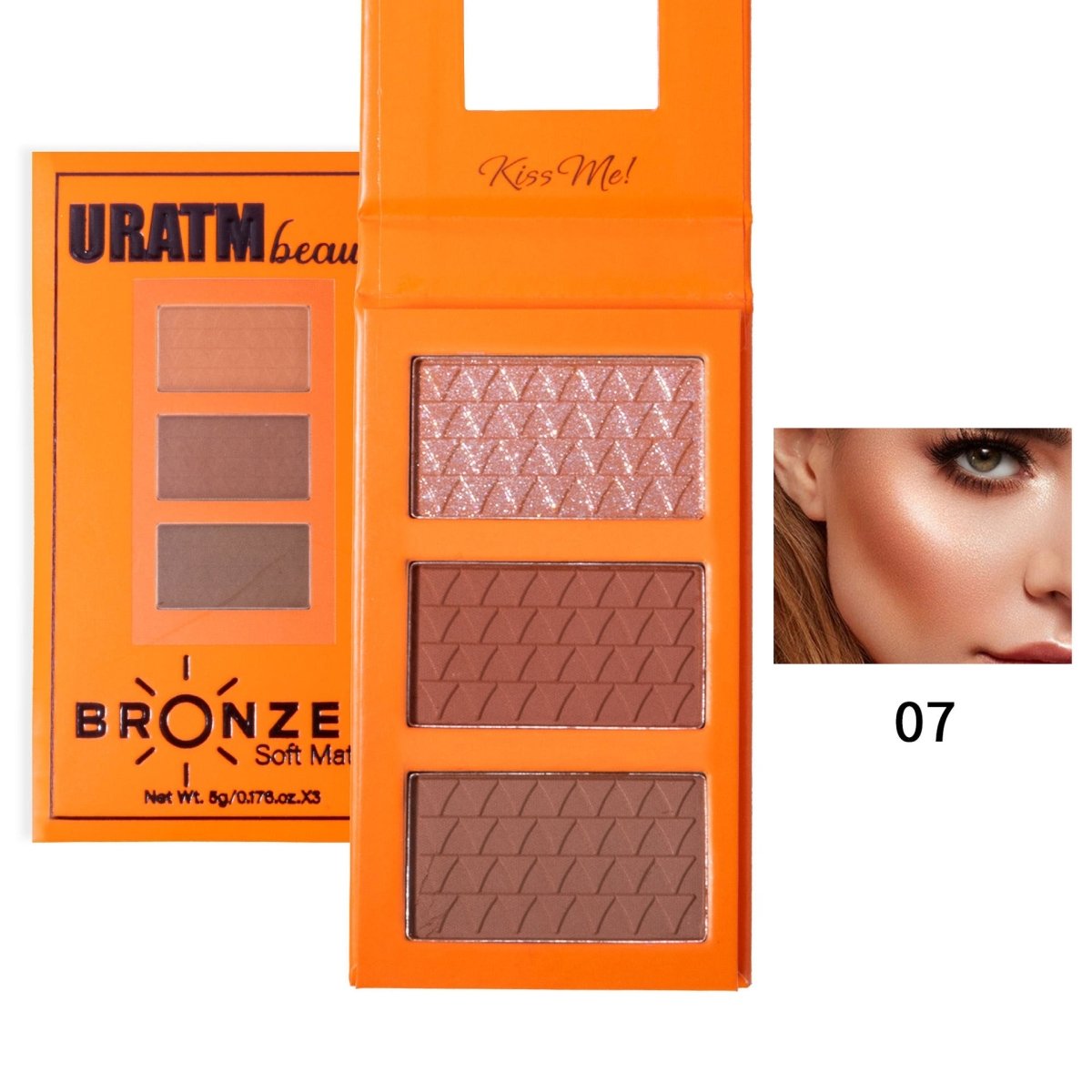 Three - color Highlight Blusher Plate Matte Shimmer Three - dimensional Repair - Eshtree