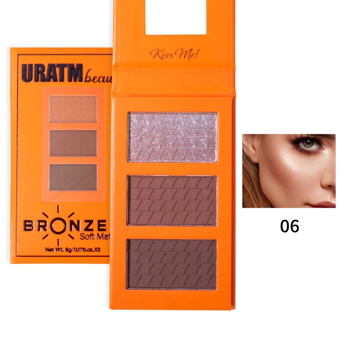 Three - color Highlight Blusher Plate Matte Shimmer Three - dimensional Repair - Eshtree