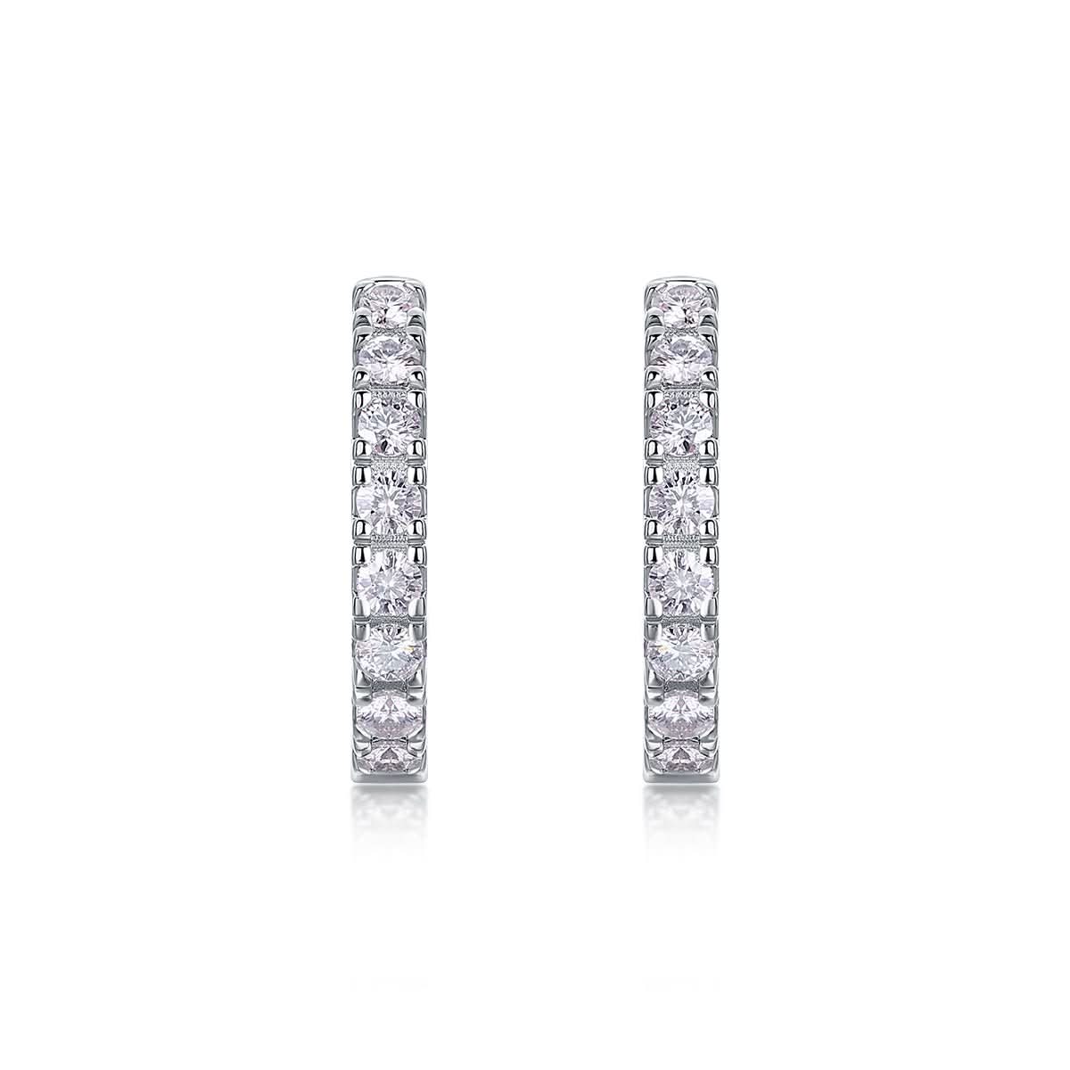 Top - quality Moissanite Luxury And Fashionable Light Luxury Jewelry Silver Stud Earrings S925 Silver Plated Platinum - Eshtree