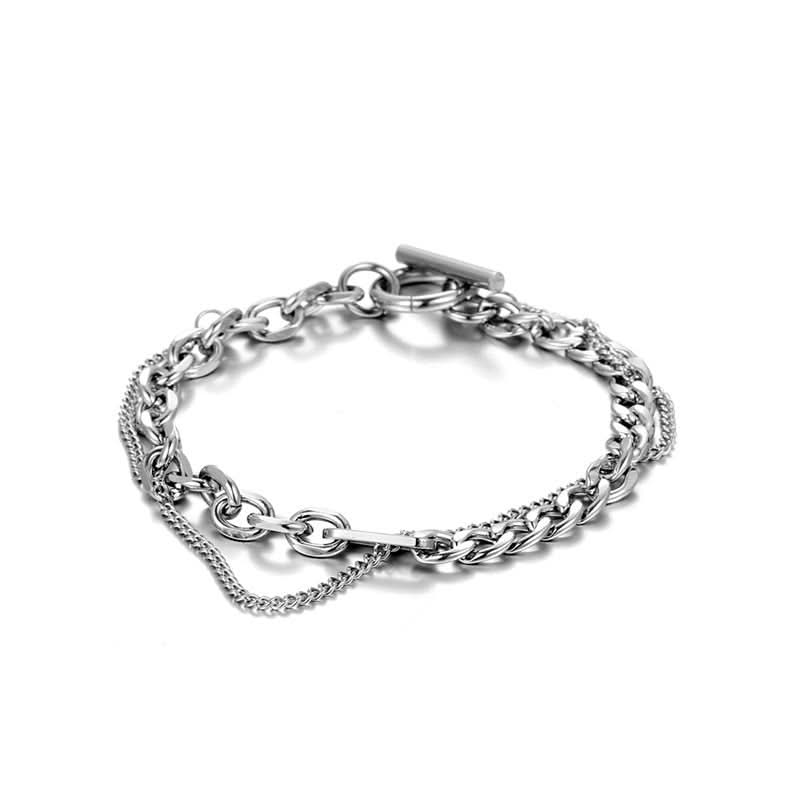 Trendy Double - Layer Wrapped Bracelet For Men In Titanium Steel - Eshtree