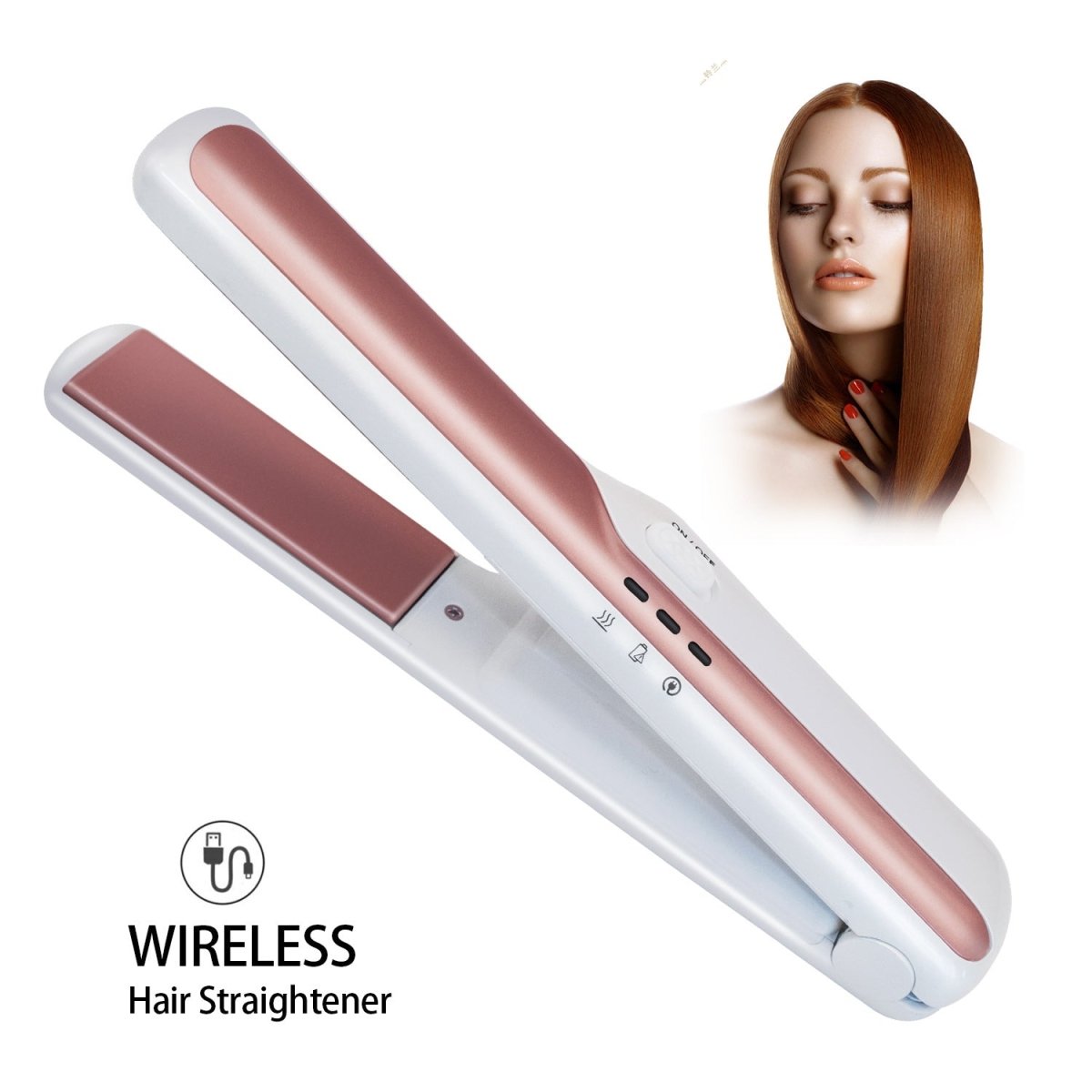USB wireless charging hair straightener - Eshtree