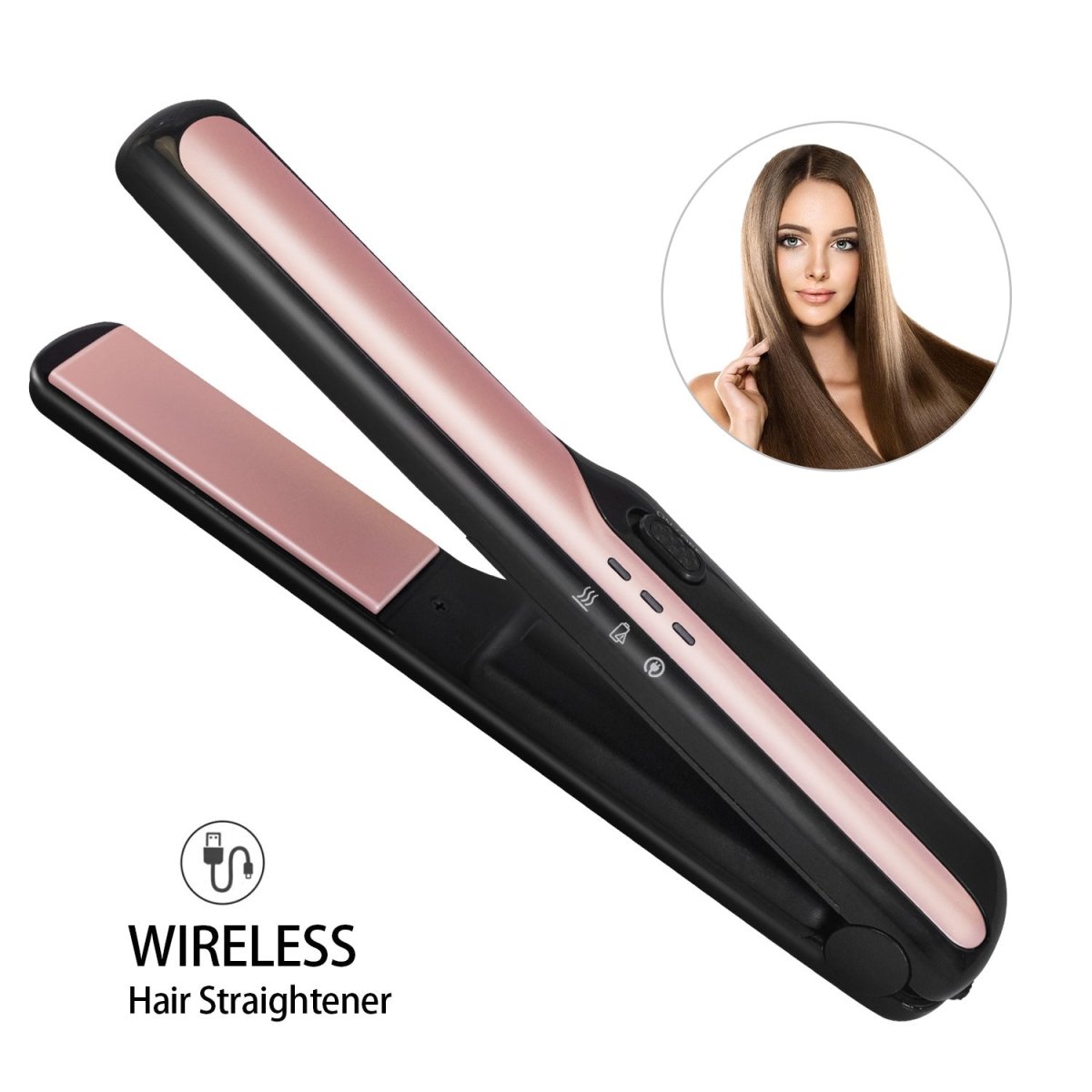 USB wireless charging hair straightener - Eshtree