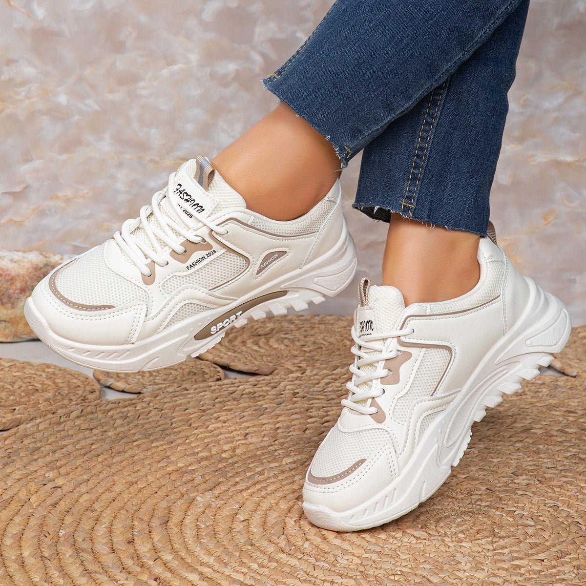 Versatile Casual Platform Mesh Elevator Breathable Sneaker - Eshtree