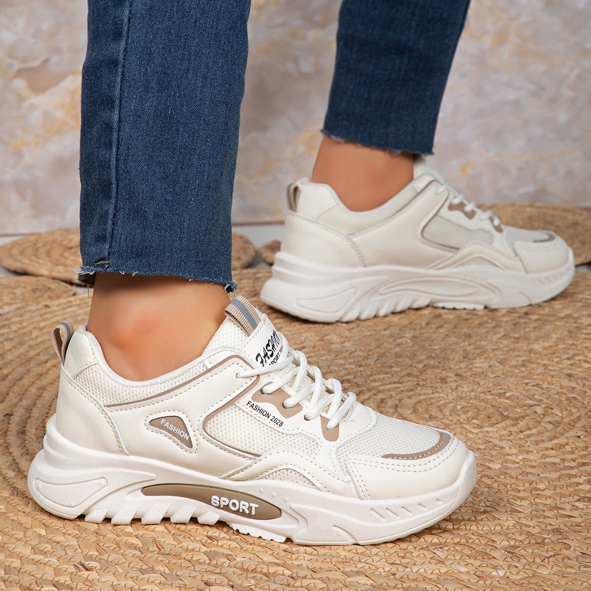 Versatile Casual Platform Mesh Elevator Breathable Sneaker - Eshtree
