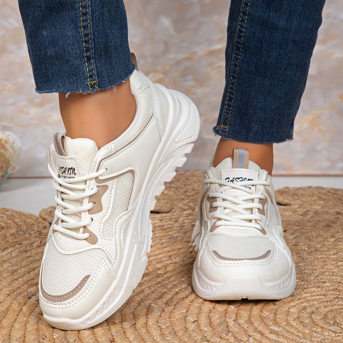 Versatile Casual Platform Mesh Elevator Breathable Sneaker - Eshtree